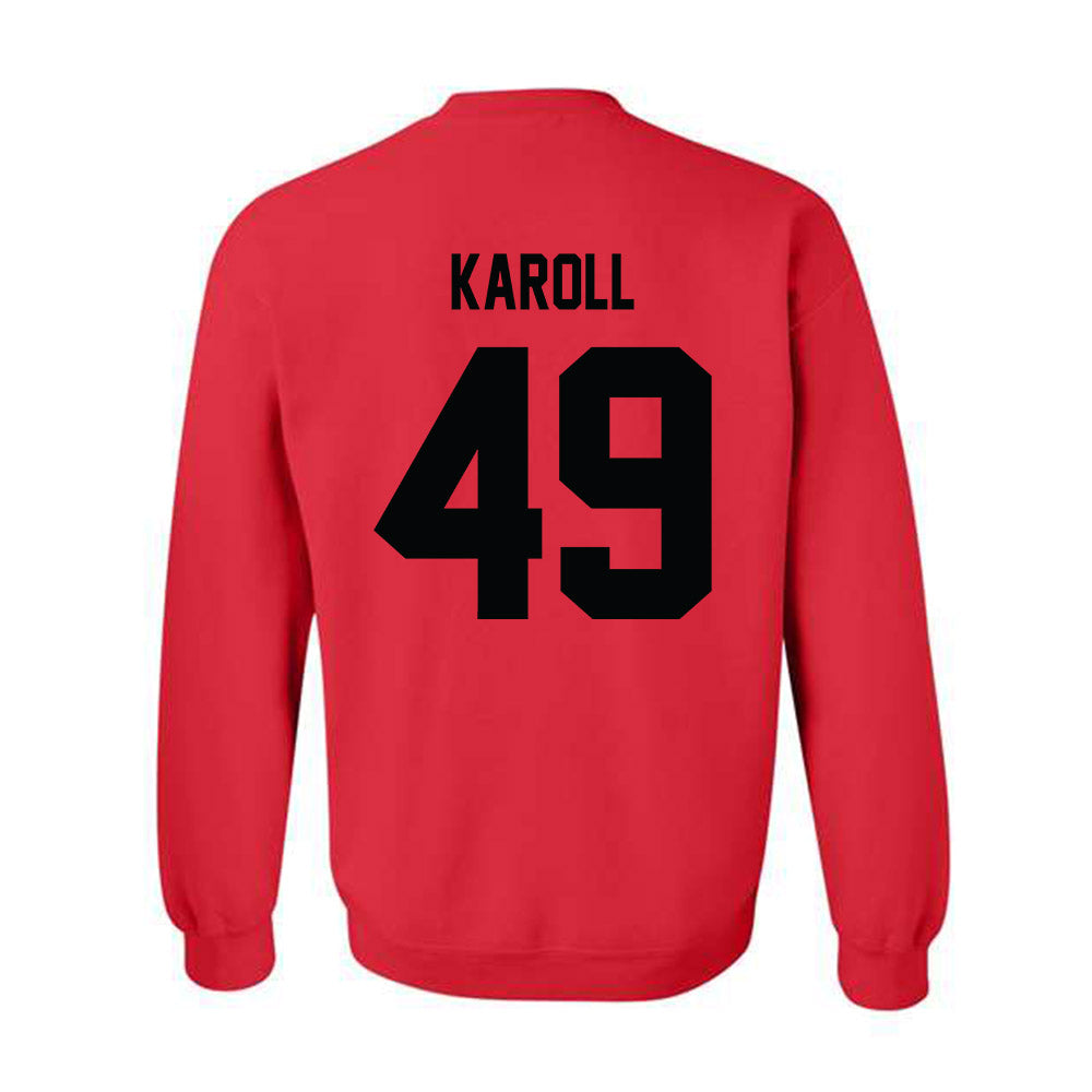 Texas Tech - NCAA Football : Will Karoll - Classic Shersey Crewneck Sweatshirt-1