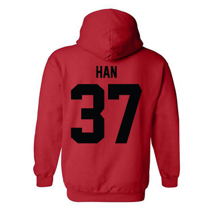 Texas Tech - NCAA Baseball : Heeryun Han - Classic Shersey Hooded Sweatshirt-1