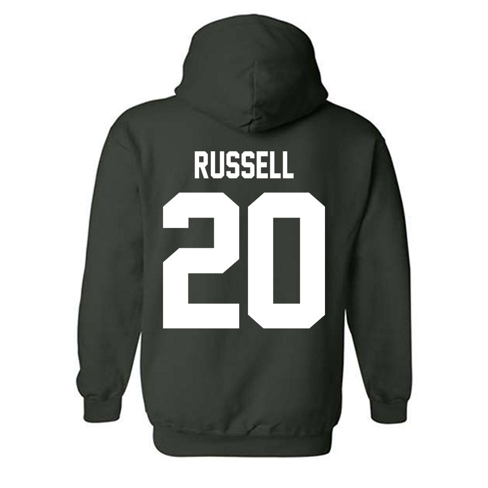 Michigan State - NCAA Men's Ice Hockey : Daniel Russell - Classic Shersey Hooded Sweatshirt-1