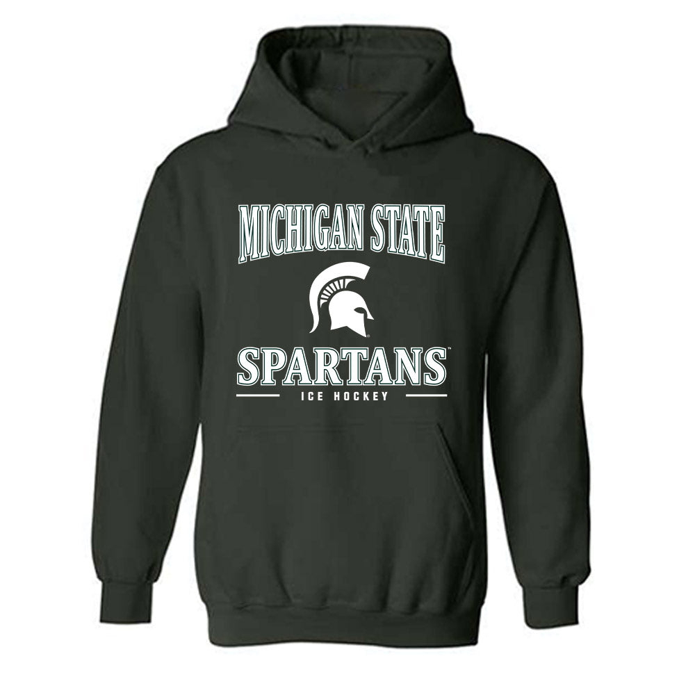 Michigan State - NCAA Men's Ice Hockey : Daniel Russell - Classic Shersey Hooded Sweatshirt-0