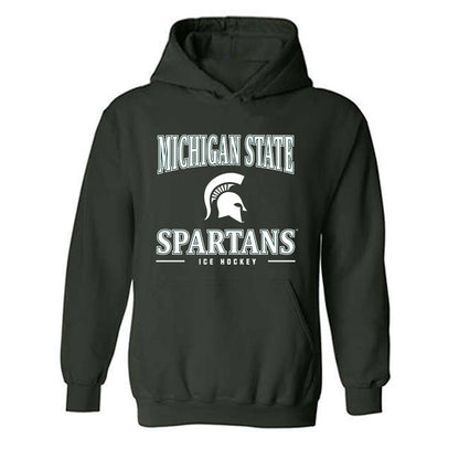 Michigan State - NCAA Men's Ice Hockey : Daniel Russell - Classic Shersey Hooded Sweatshirt-0