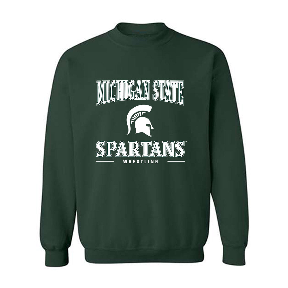 Michigan State - NCAA Wrestling : Darius Marines - Classic Shersey Crewneck Sweatshirt-0