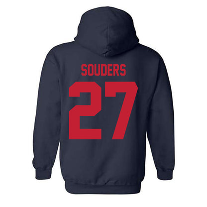 Samford - NCAA Baseball : Jake Souders - Classic Shersey Hooded Sweatshirt-1
