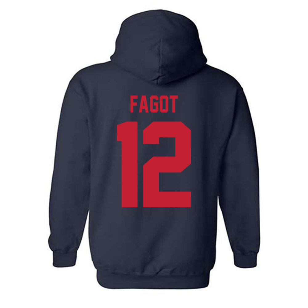 Samford - NCAA Baseball : Christopher Fagot - Classic Shersey Hooded Sweatshirt-1
