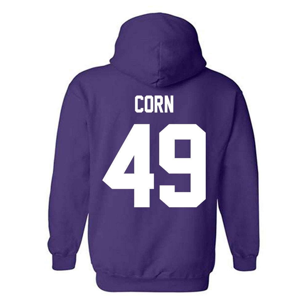 TCU - NCAA Football : Anders Corn - Classic Shersey Hooded Sweatshirt-1