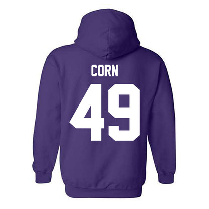 TCU - NCAA Football : Anders Corn - Classic Shersey Hooded Sweatshirt-1