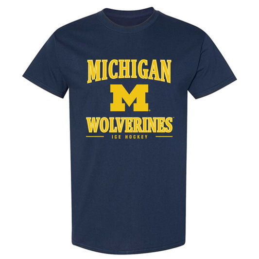 Michigan - NCAA Men's Ice Hockey : Henry Mews - Classic Shersey T-Shirt-0