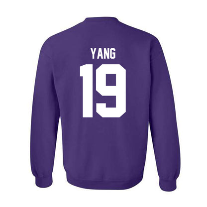 Northwestern - NCAA Baseball : Jake Yang - Classic Shersey Crewneck Sweatshirt-1