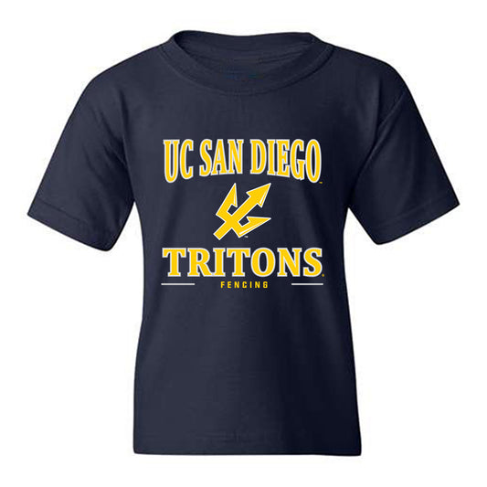 UCSD - NCAA Men's Fencing : Zander Vazquez - Classic Shersey Youth T-Shirt-0