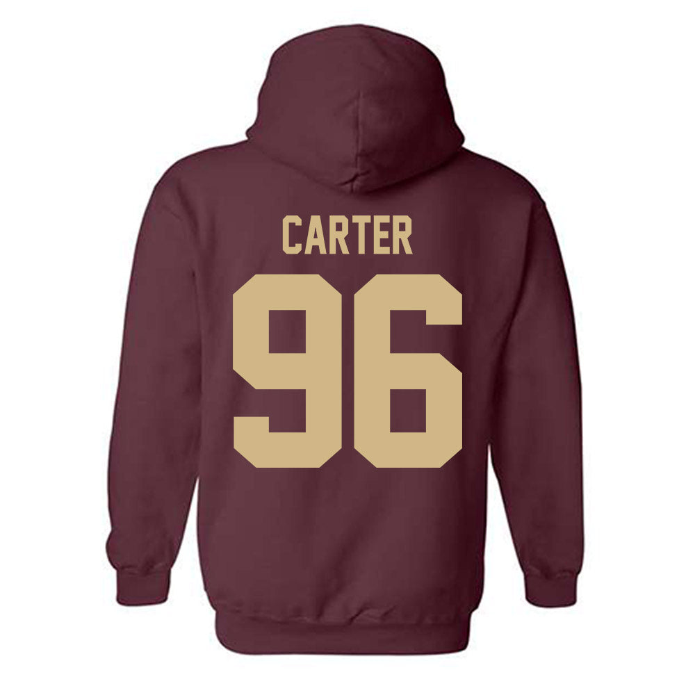 Texas State - NCAA Football : Bryce Carter - Classic Shersey Hooded Sweatshirt-1