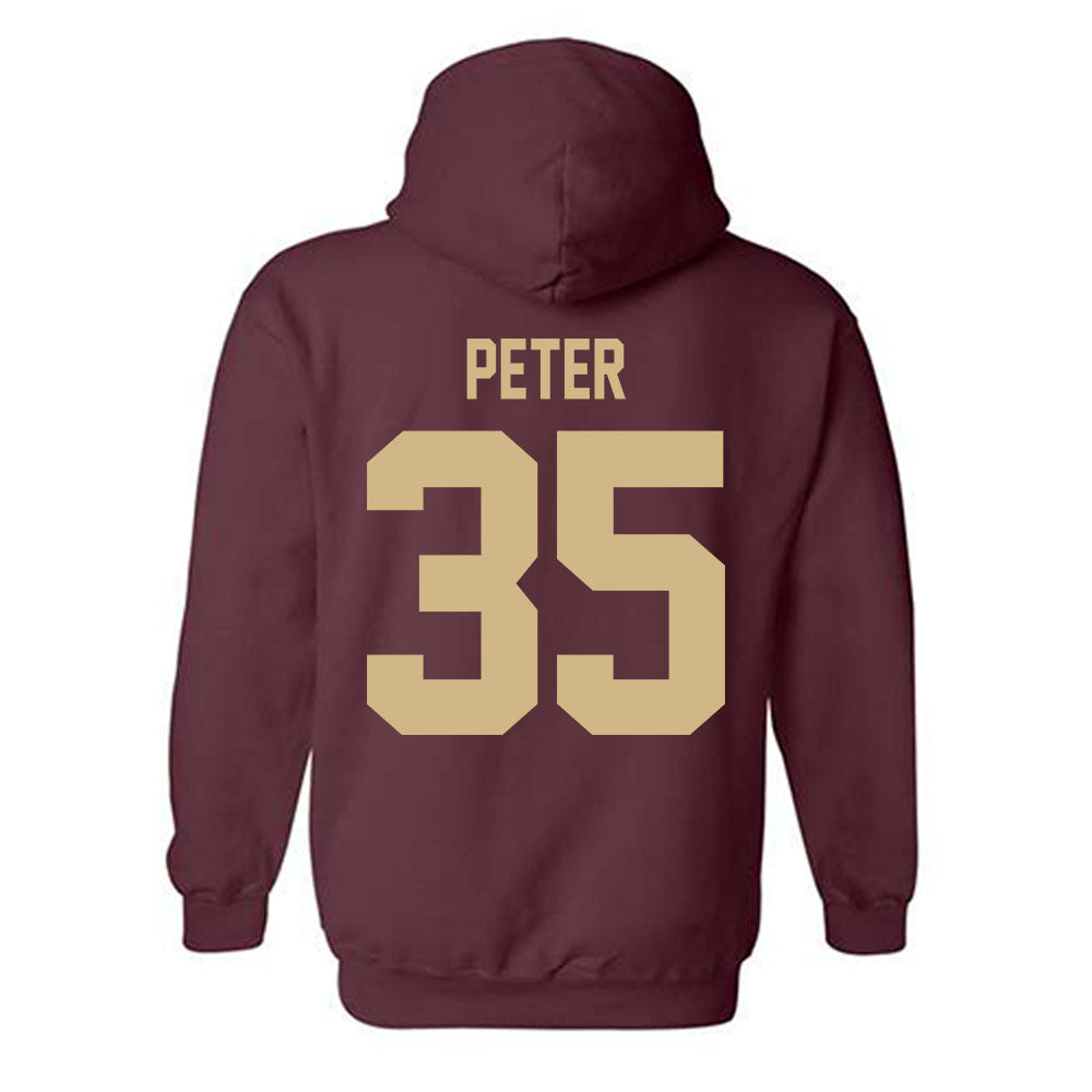Texas State - NCAA Football : Emmanuel Peter - Classic Shersey Hooded Sweatshirt-1