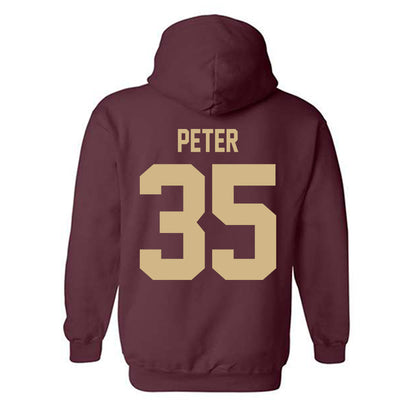 Texas State - NCAA Football : Emmanuel Peter - Classic Shersey Hooded Sweatshirt-1