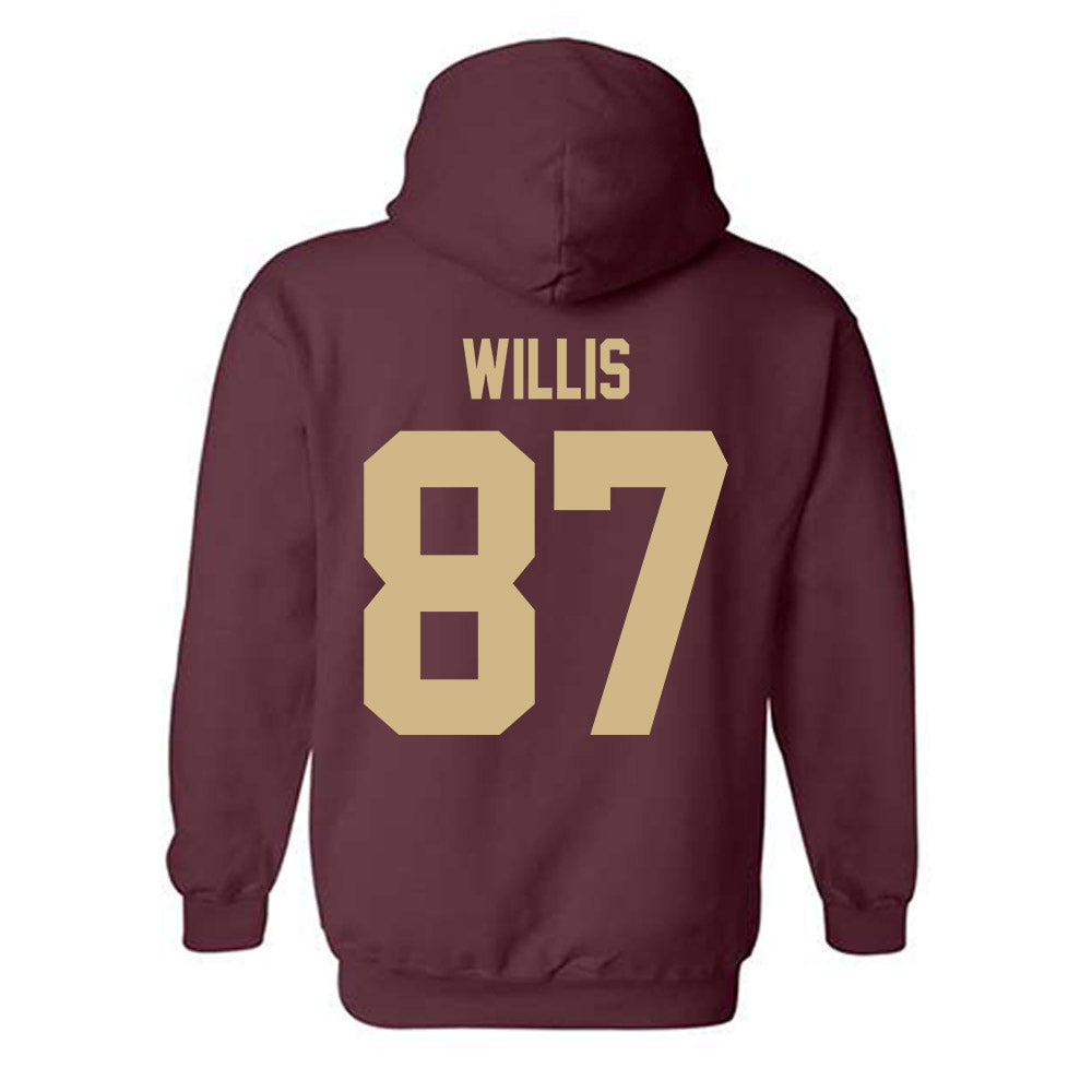 Texas State - NCAA Football : Kristopher Willis - Classic Shersey Hooded Sweatshirt-1
