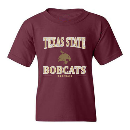 Texas State - NCAA Baseball : Logan Schultz - Classic Shersey Youth T-Shirt-0