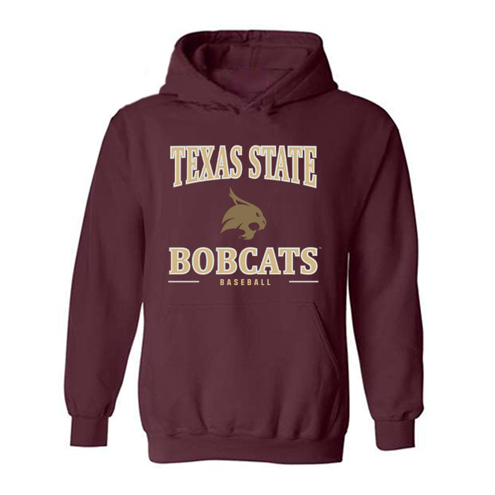 Texas State - NCAA Baseball : Kade Thompson - Classic Shersey Hooded Sweatshirt-0