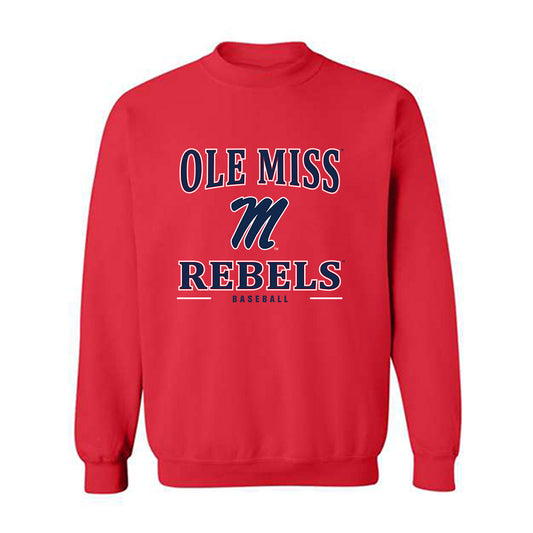 Ole Miss - NCAA Baseball : Topher Jones - Classic Shersey Crewneck Sweatshirt-0