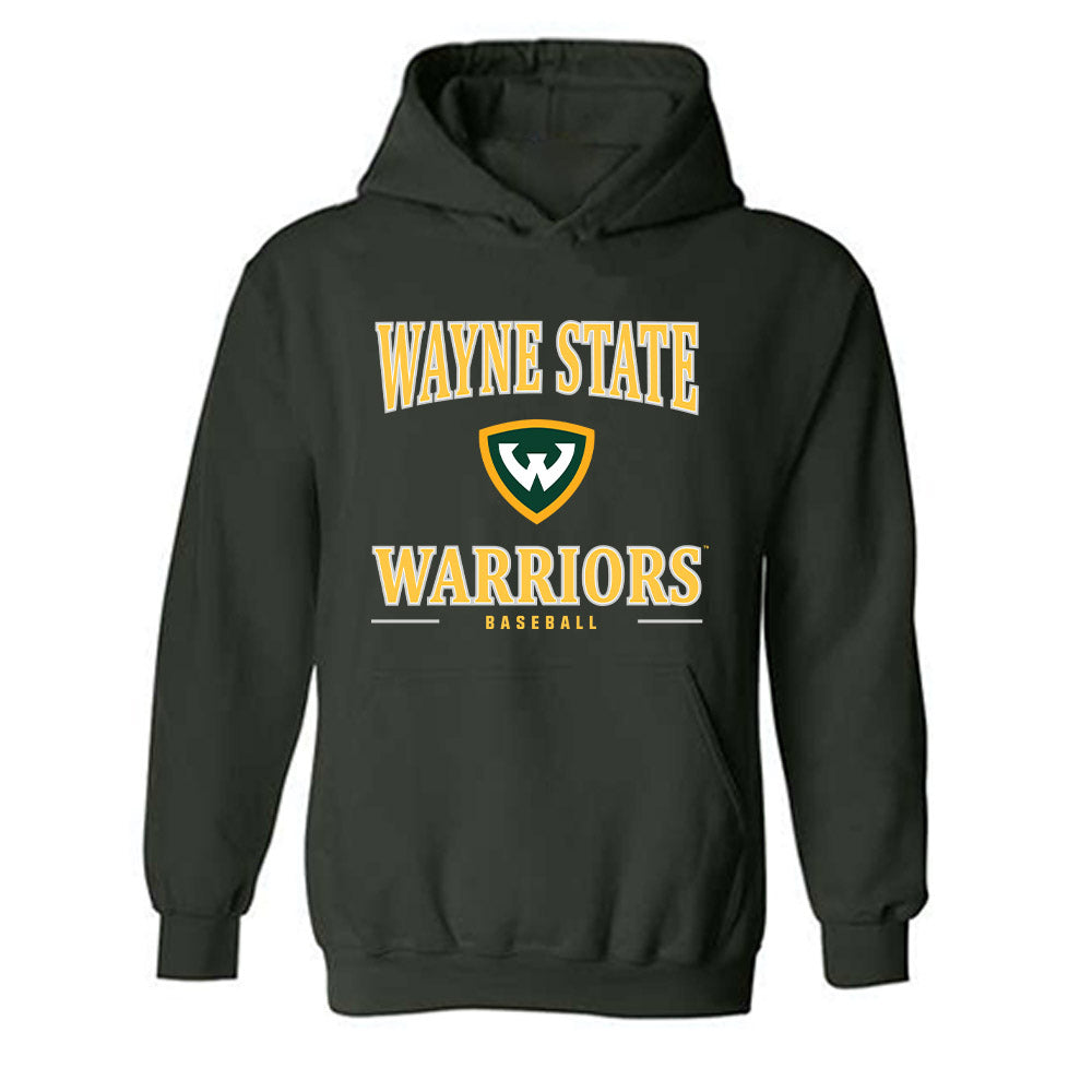 Wayne State - NCAA Baseball : Rhett Roeser - Classic Shersey Hooded Sweatshirt-0