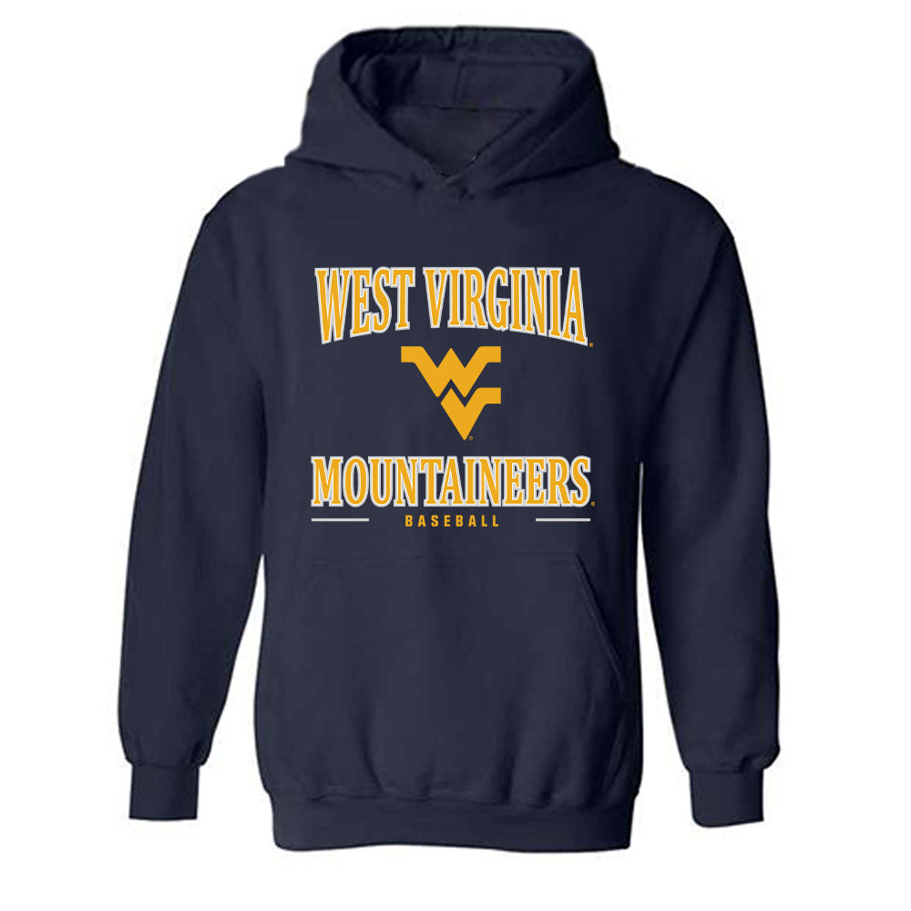 West Virginia - NCAA Baseball : Slade Barton - Classic Shersey Hooded Sweatshirt-0