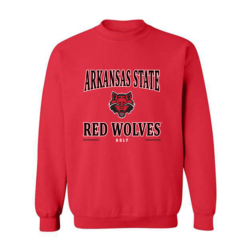 Arkansas State - NCAA Men's Golf : Jack Maxey - Classic Shersey Crewneck Sweatshirt-0
