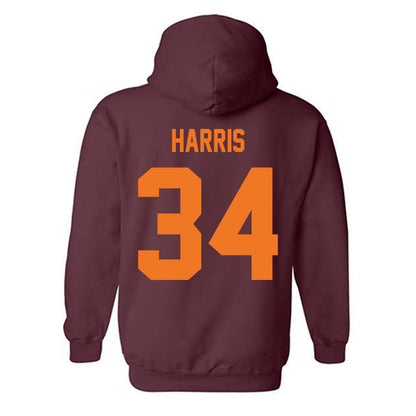 Virginia Tech - NCAA Football : Cortez Harris - Classic Shersey Hooded Sweatshirt-1