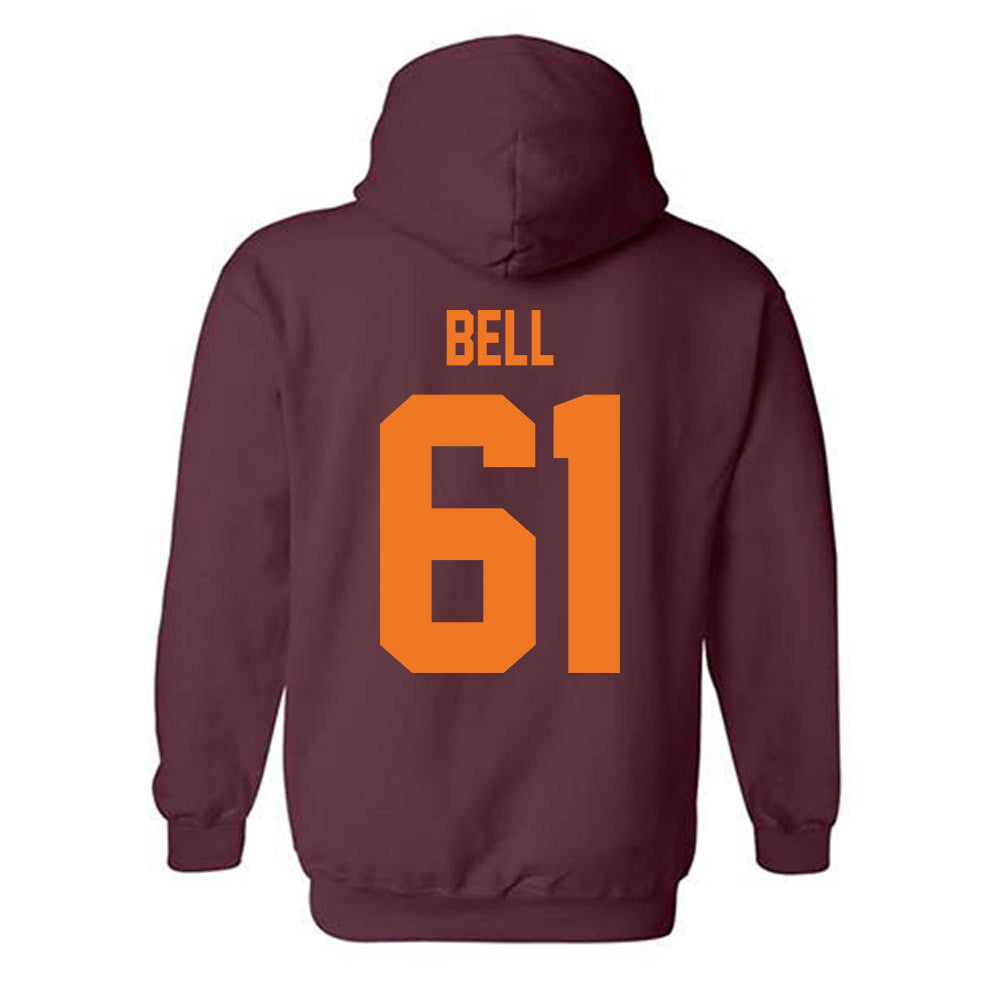Virginia Tech - NCAA Football : Justin Bell - Classic Shersey Hooded Sweatshirt-1