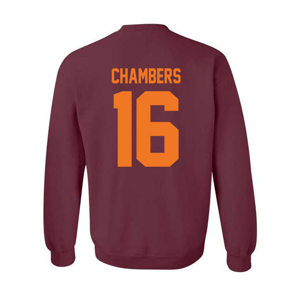 Virginia Tech - NCAA Football : Noah Chambers - Classic Shersey Crewneck Sweatshirt-1
