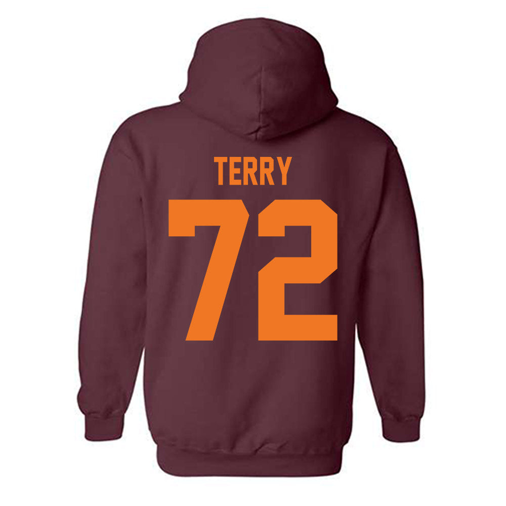 Virginia Tech - NCAA Football : Justin Terry - Classic Shersey Hooded Sweatshirt-1