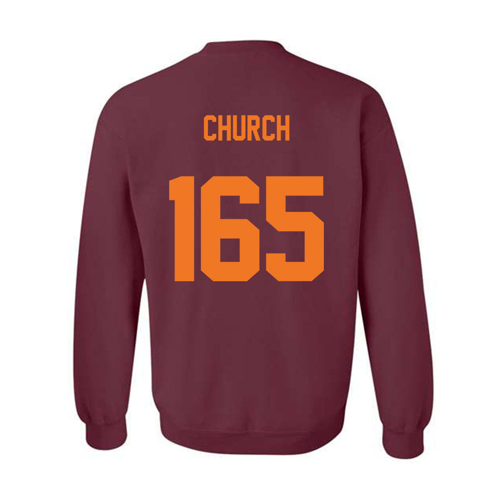 Virginia Tech - NCAA Wrestling : Mac Church - Classic Shersey Crewneck Sweatshirt-1