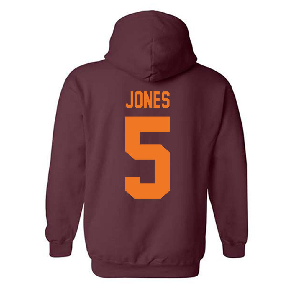 Virginia Tech - NCAA Men's Basketball : SinCere Jones - Classic Shersey Hooded Sweatshirt-1