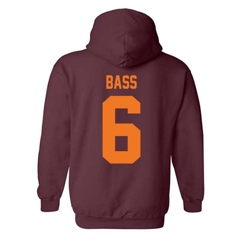Virginia Tech - NCAA Football : Jordan Bass - Classic Shersey Hooded Sweatshirt-1