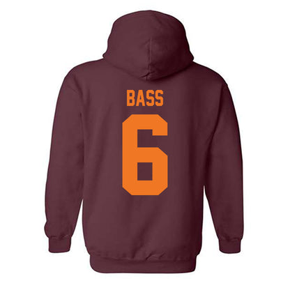 Virginia Tech - NCAA Football : Jordan Bass - Classic Shersey Hooded Sweatshirt-1