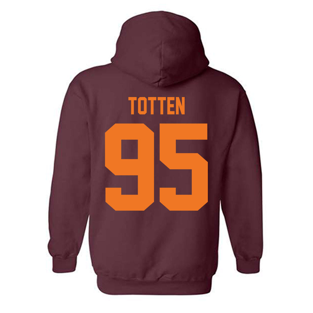 Virginia Tech - NCAA Football : Nathan Totten - Classic Shersey Hooded Sweatshirt-1