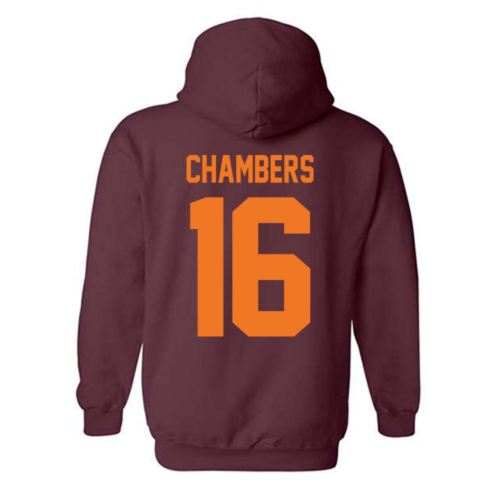 Virginia Tech - NCAA Football : Noah Chambers - Classic Shersey Hooded Sweatshirt-1