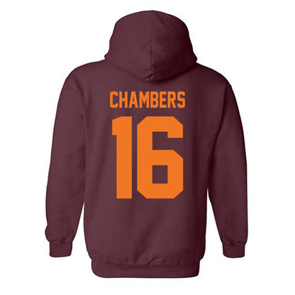 Virginia Tech - NCAA Football : Noah Chambers - Classic Shersey Hooded Sweatshirt-1