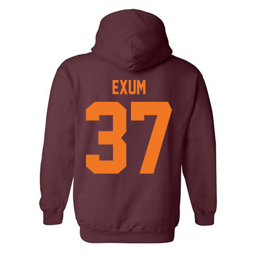 Virginia Tech - NCAA Baseball : Jacob Exum - Classic Shersey Hooded Sweatshirt-1