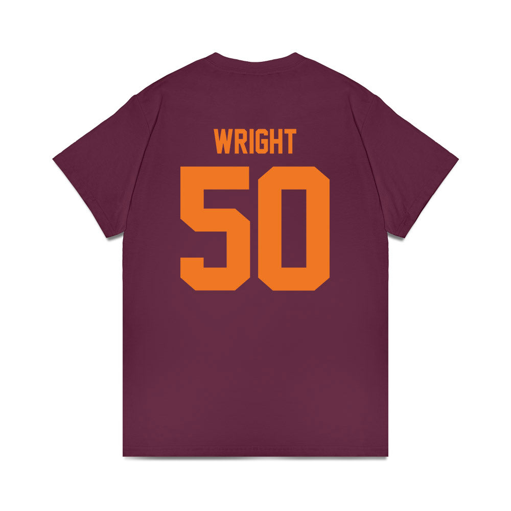 Virginia Tech - NCAA Football : Nathaniel Wright - Classic Shersey Heavy Cotton™ T-Shirt-1