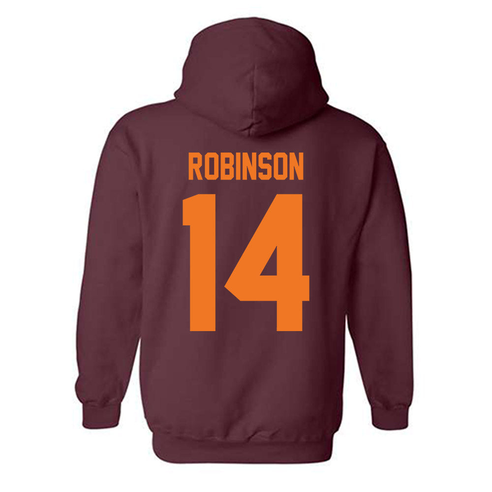 Virginia Tech - NCAA Football : Sheldon Robinson - Classic Shersey Hooded Sweatshirt-1