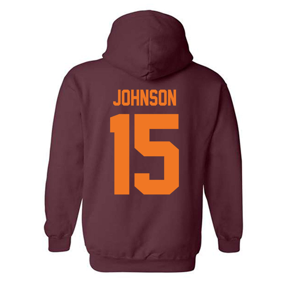 Virginia Tech - NCAA Football : Brennan Johnson - Classic Shersey Hooded Sweatshirt-1