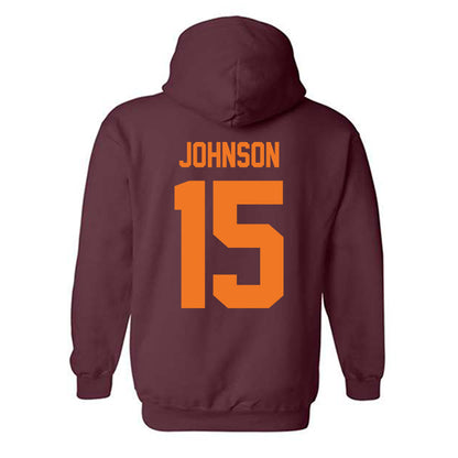 Virginia Tech - NCAA Football : Brennan Johnson - Classic Shersey Hooded Sweatshirt-1