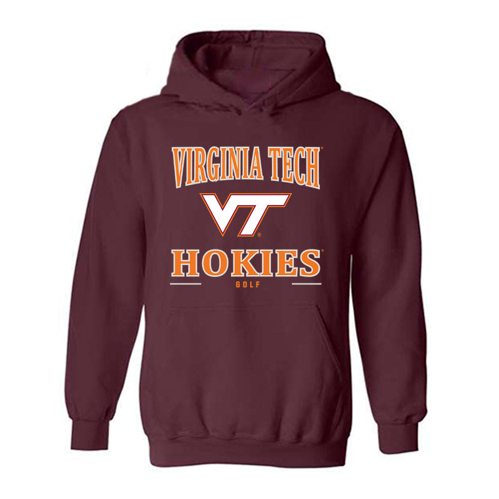 Virginia Tech - NCAA Men's Golf : Balthazar Duclos - Classic Shersey Hooded Sweatshirt-0