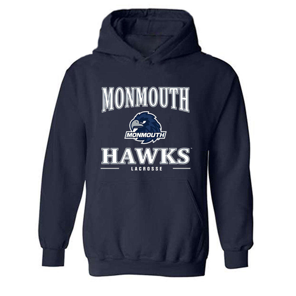 Monmouth - NCAA Men's Lacrosse : William Hohn - Classic Shersey Hooded Sweatshirt-0