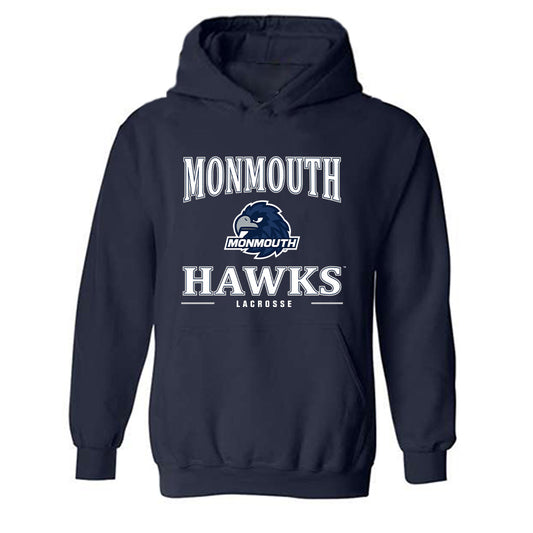 Monmouth - NCAA Men's Lacrosse : Riley Chester - Classic Shersey Hooded Sweatshirt-0
