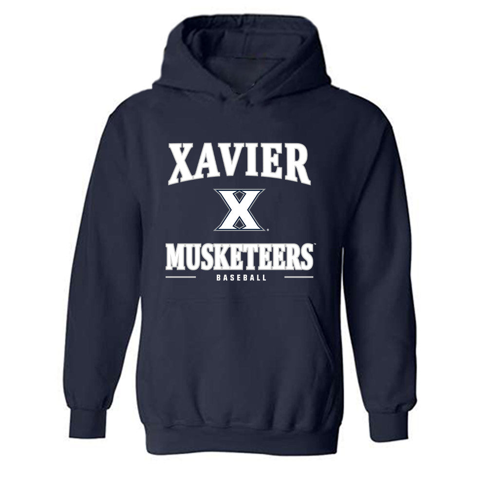 Xavier - NCAA Baseball : Eddie Peters - Classic Shersey Hooded Sweatshirt-0