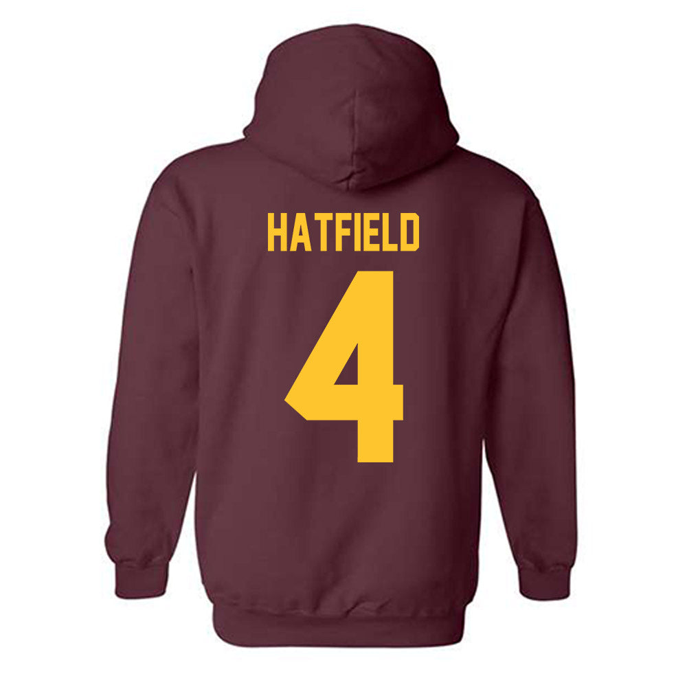 Central Michigan - NCAA Baseball : Zavier Hatfield - Classic Shersey Hooded Sweatshirt-1