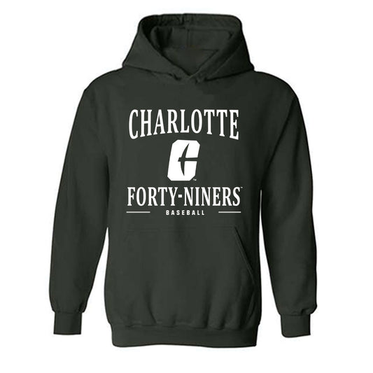UNC Charlotte - NCAA Baseball : AJ Camp - Classic Shersey Hooded Sweatshirt-0