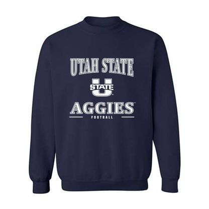 Utah State - NCAA Football : Owen Edwards - Classic Shersey Crewneck Sweatshirt-0
