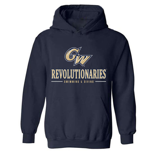 GWU - NCAA Men's Swimming & Diving : Gage Boushee - Classic Shersey Hooded Sweatshirt-0