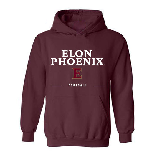 Elon - NCAA Football : Jordan Glover - Classic Shersey Hooded Sweatshirt-0