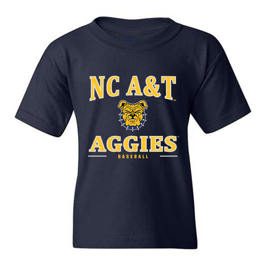 North Carolina A&T - NCAA Baseball : Tyler Smith - Classic Shersey Youth T-Shirt-0
