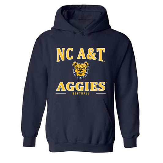 North Carolina A&T - NCAA Softball : Maliyah Alexander - Classic Shersey Hooded Sweatshirt-0